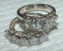 4.5 ct. WHITE GOLD F VVS1 DIAMOND RING wedding band
