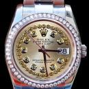 Diamond bezel dial ladies man rolex datejust watch SS string diamond dial
