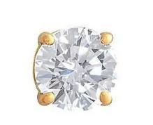 F VS1 diamond 1.25 ct. Mens single diamond stud earring