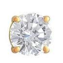 F VS1 diamond 1.25 ct. Mens single diamond stud earring
