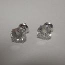 F VVS1 1.20 CTS round diamonds platinum stud ear ring