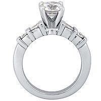 F VVS1/VS1 diamond engagement ring White Gold 14K new