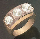 3 carat DIAMOND RING YELLOW GOLD BIG real