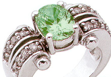 Vintage Estate inspired DIAMOND EMERALD ring