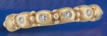 Sparkling 0.05 carat diamond yellow gold 14K anniversary band jewelry