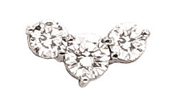 3.5 carat G VS1 3 stone DIAMOND PENDANT