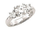 ENGAGEMENT G VS1 1.5 carat diamond ring 3 stone