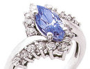 Diamond ring 3.60 CT MARQUISE BLUE SAPPHIRE