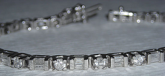 3 carats diamond tennis bracelet white gold