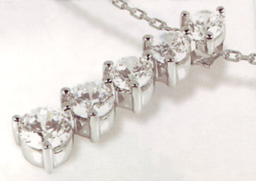 2.5 carats large big journey five 5 DIAMOND pendant
