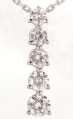 2.5 carats large big journey five 5 DIAMOND pendant