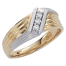 Diamonds 0.60 ct G VS1 diamond ring two tone white gold