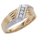 Diamonds 0.60 ct G VS1 diamond ring two tone white gold