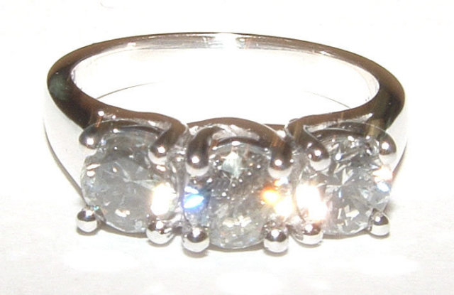Diamonds ENGAGEMENT RING 3 STONE DIAMOND jewelry 2.15 c