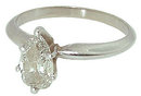 0.70 carat PEART CUT DIAMOND SOLITAIRE RING new gold