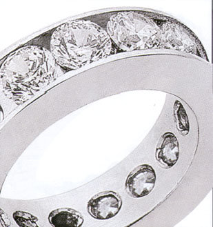 3.75 carat ROUND BRILLIANT DIAMONDS wedding band new