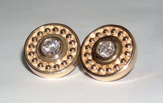 1 carat G SI antique natural DIAMOND STUD EARRING post