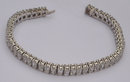16.5 carats emerald cut DIAMOND TENNIS BRACELET VVS