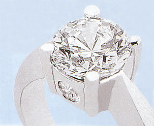 0.89 ct DIAMOND RING SOLITAIRE THREE STONE ENGAGEMENT
