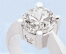 0.89 ct DIAMOND RING SOLITAIRE THREE STONE ENGAGEMENT