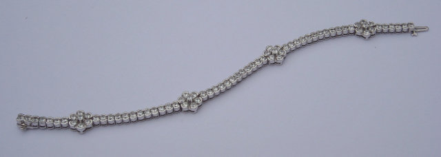 12 carats DIAMOND TENNIS BRACELET VS jewelry FLORAL