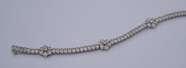 12 carats DIAMOND TENNIS BRACELET VS jewelry FLORAL