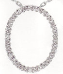 0.70 carats Oval shape diamond pendant gold necklace wi