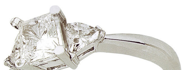 1.81 carat diamond princess cut engagement ring NEW