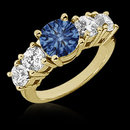 1.06 ct Yellow blue diamonds engagement ring gold new