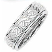 HiS AND HERS plain platinum wedding band milgrain