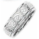HiS AND HERS plain platinum wedding band milgrain