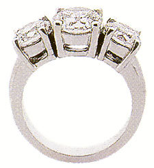 1.12 Ct 3 STONE GENUINE DIAMOND RING engagement gold