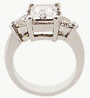 3 STONE DIAMOND RING 0.65 CTS PLATINUM diamond ring