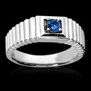 0.65 carat blue diamond ring mens white gold ring new