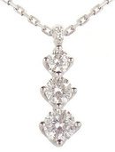 1.01 carats Diamond Trilogy Pendant JOURNEY COLLECTIO
