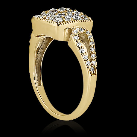 1.20 Ct. diamond wedding ring F VVS1 diamonds gold ring