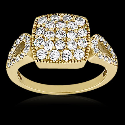 1.20 Ct. diamond wedding ring F VVS1 diamonds gold ring