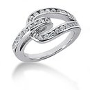 0.84 cts. Diamonds wedding band womens white gold