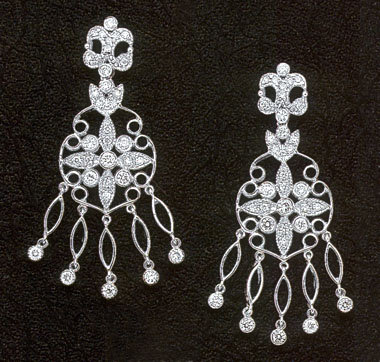 1.56 carats DIAMOND CHANDELIER EARRING HIGH QUALITY