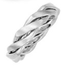 PLATINUM BRAIDED WEDDING BAND his and hers ring bridal