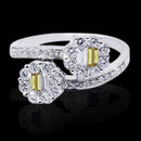 1.20 carat yellow canary baguette diamonds ring gold