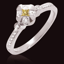 1.25 ct. fancy yellow & white diamonds wedding ring new