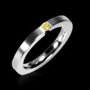 0.40 carats yellow canary diamond solitaire ring band