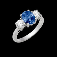 0.70 carat oval cut blue diamonds engagement ring new