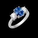 0.70 carat oval cut blue diamonds engagement ring new