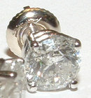 0.80 Carats stud post earring jewelry diamonds F VVS1