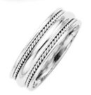 his & hers FINEST platinum wedding band milgrain ring