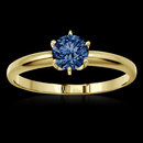 1.00 carat blue diamond solitaire engagement ring new