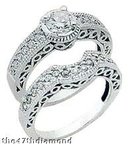 Diamonds 0.76 carat WEDDING BAND SET DIAMOND RING REAL