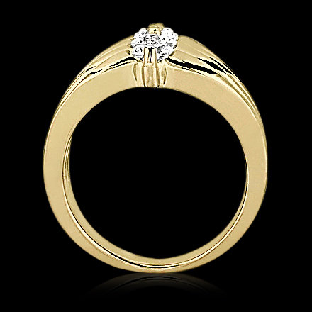 0.75 carats DIAMOND RING 4 stone engagement ring gold